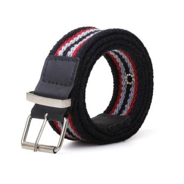 Imagem de Cinto Gorgurão Mesclado Vermelho - Fivela Rolete - Bless