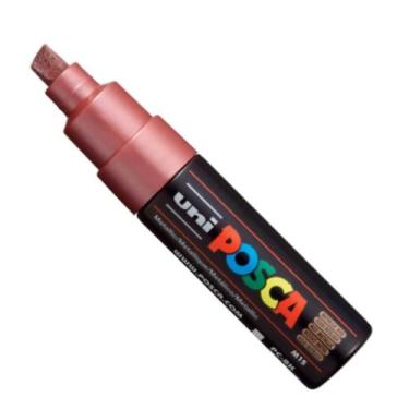 Imagem de Posca PC-8K Vermelho Metálico - Ponta Chanfrada  Uniball