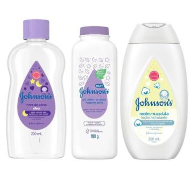 Imagem de Kit Johnsons Oleo e Talco Hora do sono Hidrat Recém Nascido - Johnson 