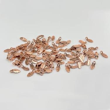 Imagem de 100 peças de colher pequena para brincos, conectores de pingentes de scrabble e vidro, pingentes de vidro, conector, brinco, conector, faça você mesmo, joias (ouro rosa)