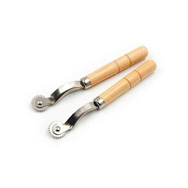 Imagem de WOIWO 2 peças de rolo de pano traçador linha rolo de pressão para confecção de placas de vestuário corte personalizado manual de couro ferramenta DIY