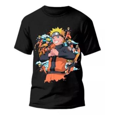 Imagem de Camiseta Básica Infantil Naruto Anime T-shirt 100% Algodão - Loja Dink