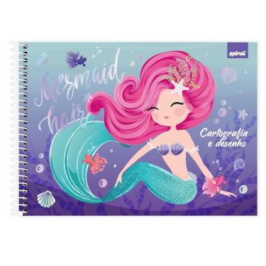 Imagem de Caderno cartografia capa dura 48fl Sereia 2520873 Spiral Ten pt 1 un