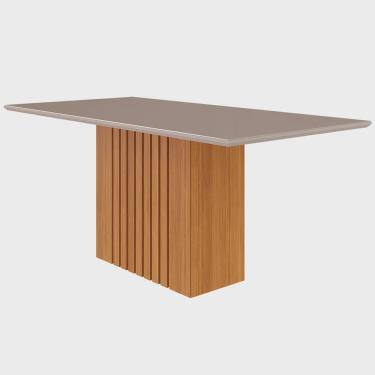 Imagem de Mesa para Sala de Jantar Mesa Ana 180 cm Vidro/Mdf Cimol Nature/Offwhite