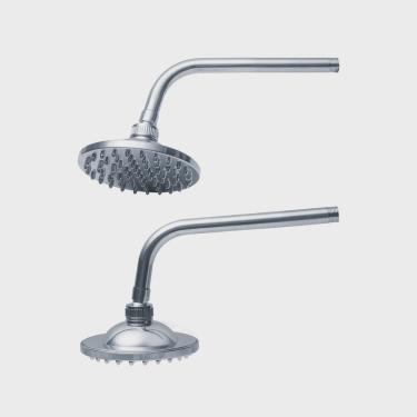 Imagem de Chuveiro Redondo Articulável Metal Cromado Luxo Cinza