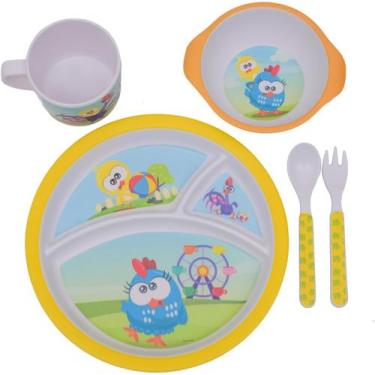 Imagem de Kit alimentação galinha pintadinha 4pcs - EBN KIDS