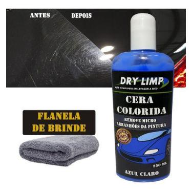 Imagem de Cera Colorida Automotiva Dry Limp Tira Riscos Superficiais, AZUL CLARO