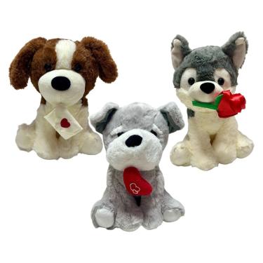 Imagem de Cachorro De Pelúcia Fofo Presente Namorados Romântico - 25cm