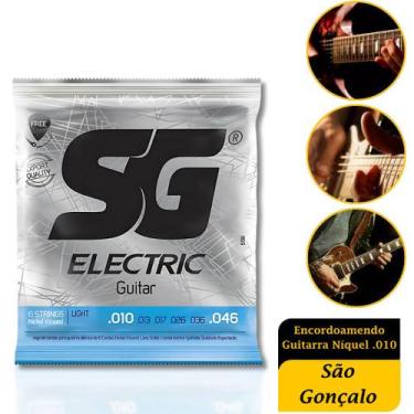 Imagem de Encordoamento sg para Guitarra Cordas 010 Níquel Premium - São Gonçalo