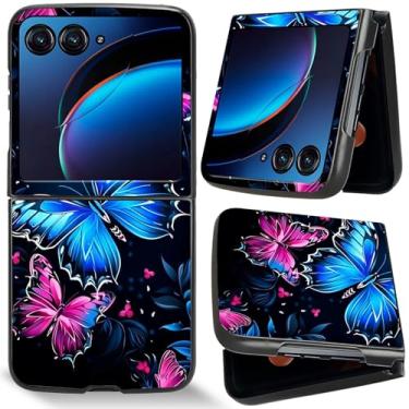 Imagem de RWUTYTIUL Capa para Moto Razr 50 17.0 cm (2024) para mulheres e homens, Moto Razr 2024, minimalista, ultrafina, durável, rígida, capa protetora para celular para Moto Razr 50/Motorola Razr 2024, azul