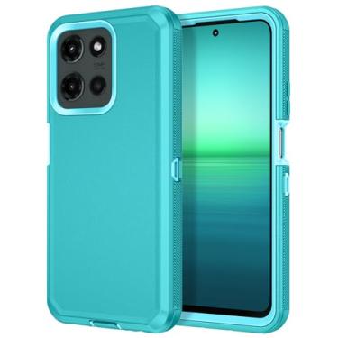 Imagem de I-HONVA Capa para Motorola Moto G 5G 2025 à prova de choque à prova de poeira/queda, 3 camadas, proteção total [sem protetor de tela] Capa resistente para Moto G 5G 2025 de 6,7 polegadas, verde