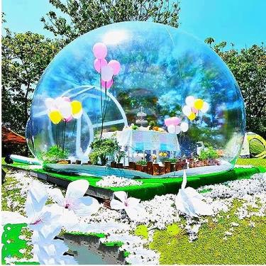 Imagem de Casa de bolhas inflável barraca de bolhas jardim casa bolha inflável/exterior único túnel bolha tenda/luxo família acampamento quintal/casa de festa infantil 3M4m5m (cor: 4m) (4m)