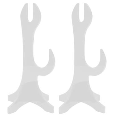 Imagem de Suporte de Exibição de Espada Acrílica, Suporte de Espada de Samurai para Coleção, Base Estável de Duas Camadas, Segura 2 Espadas, Decoração de Casa Ideal, Adequada para Espadas (Transparente)