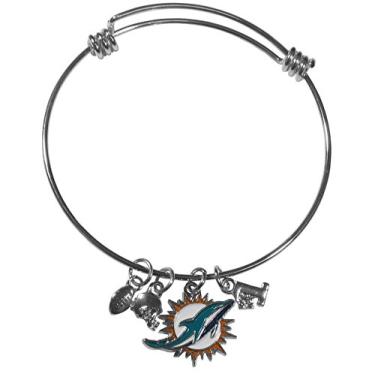 Imagem de Bracelete feminino NFL Siskiyou Sports Miami Dolphins Charmoso Tamanho único Cor do time