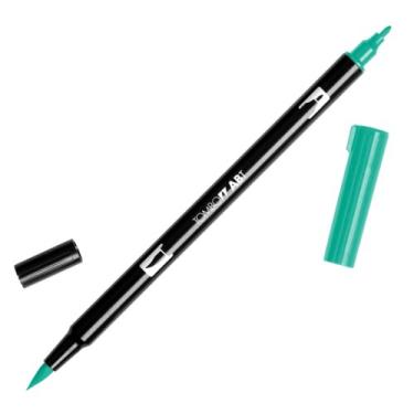 Imagem de TOMBOW Marcadores artísticos de caneta dupla pincel, verde 296, pacote com 6