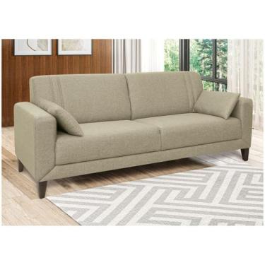 Imagem de Sofá 4 Lugares Linho Lyon A2 Linoforte, Bege, 4 lugares