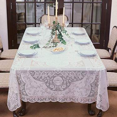 Imagem de Toalha de Crochê Lepper Dinner Branco 1.55 mx3.00 m Poliéster