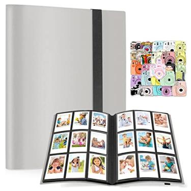 Imagem de Ablus Mini Álbum De Fotos Com 432 Bolsos Para Câmeras Fujifilm Instax, Polaroid Snap, Instantâneas Socialmatic E Impressora Zip (Cinza)