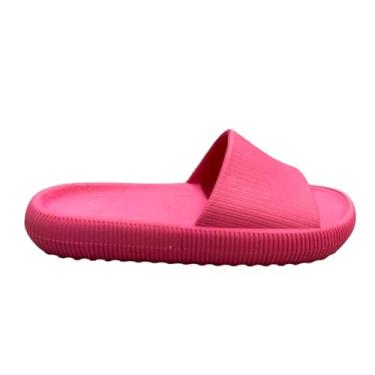 Imagem de Chinelo Slide Confortável Unissex Resistente Texturizado Sola Antiderrapante (Pink, BR, Adulto, Faixa Numérico, M, 42, 43)