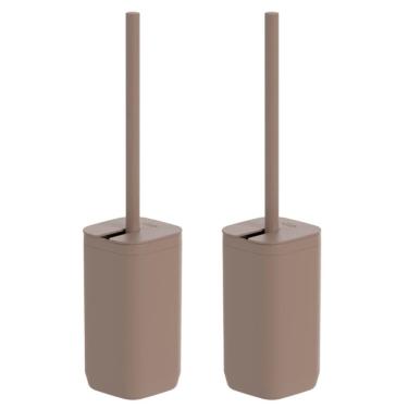 Imagem de 2x Escova de Vaso Sanitario Privada Banheiro OU Marrom