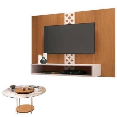 Imagem de Painel para TV Home Suspenso Form com Mesa de Centro Sky com Tampo de 