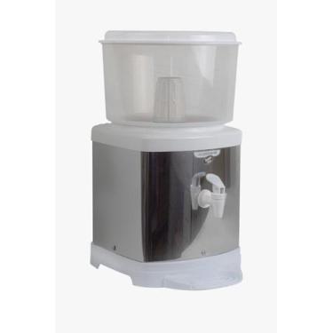 Imagem de Bebedouro de Água com Filtro em Inox com Base De Barro e Suporte Preto