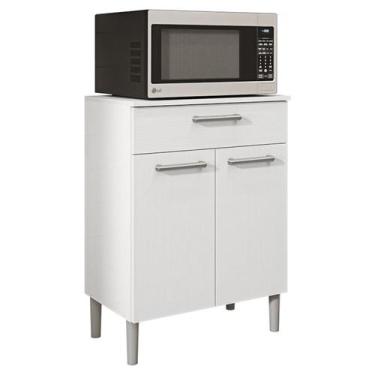 Imagem de Balcao Multiuso Para Microondas 84X61 cm Diamante Branco Supremo KTP -