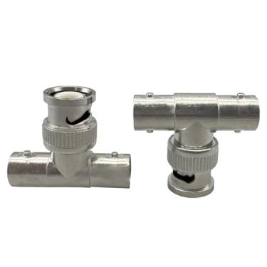 Imagem de IMIYORE 10 peças para antena de vídeo de cabo coaxial BNC divisor BNC macho para conector conector conector BNC fêmea duplo