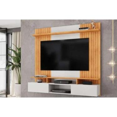 Imagem de Painel Home p/ TV até 65 Pol Ben c/ 2 Portas 160x153cm Bali/Cedro - DJ