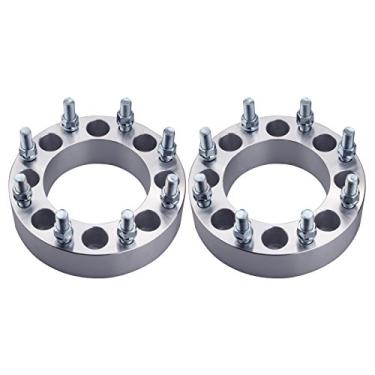 Imagem de DCVAMOUS adaptadores de roda 20 x 16,5 a 20 x 180 compatíveis com Chevy GMC 8 Lug, 2 peças de 3,8 polegadas com parafusos 14 x 1,5 para Sierra Silverado 1999-2010 3500 3500,1997-2020 Express Savana 2500 (8 x 180 RCaminhão im on 8 x 6,5)