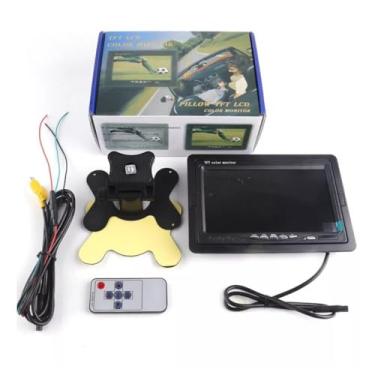 Imagem de Monitor LCD 7 Polegadas AF-7001HD, Tela Colorida, 2 Entradas AV, Ajuste 16:9/4:3, com Controle Remoto, para Carro e DVD Automotivo