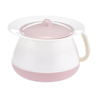 Imagem de ChuYiElegance Vaso Sanitário com Mictório, Recipiente para Urina, Recipiente para Armazenamento de Urina, Comadre, Cuspideira, Balde para Urina Noturna, Jarra para, Vermelho
