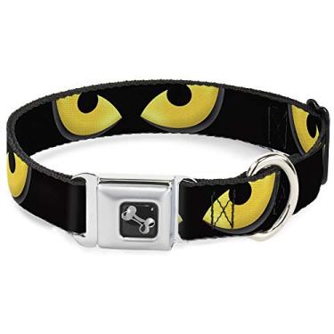 Imagem de Coleira para cachorro fivela cinto de segurança coruja olhos 3,5 cm a 53,8 cm de largura