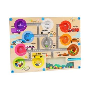 Imagem de Brinquedo Labirinto Magnético Digital Com Contas Para Crianças De 2 a 