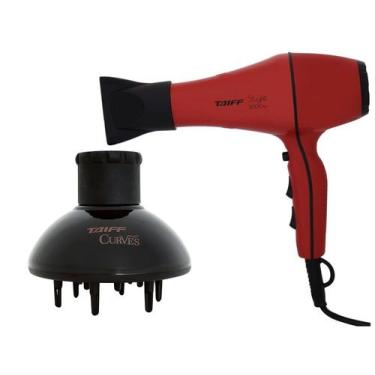 Imagem de Kit taiff - secador profissional style red 2000w 127v + difusor de ar 
