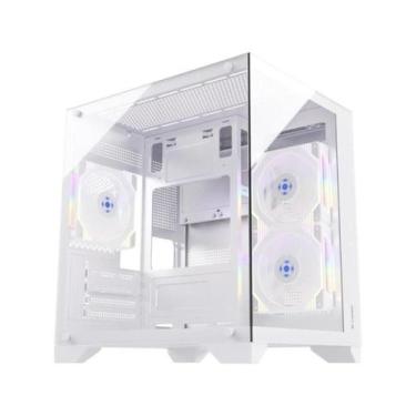 Imagem de Gabinete Gamer Fortrek Clarity Branco Lateral Vidro