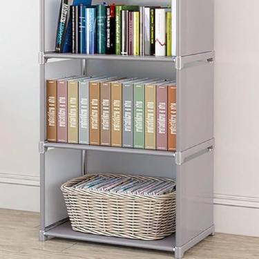 Imagem de Estante Organizadora 4 Prateleiras Multiuso Modular Cinza