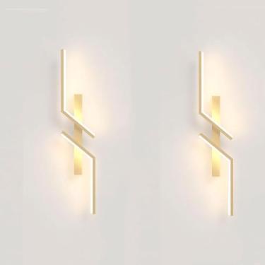 Imagem de Lâmpadas Modernas De Parede Scoes Led Luminárias 10w Led Luz De Parede 3000k / 4000k / 6000k Regulável Lâmpada Montada Na Parede Luz Da Vaidade, Gold, 2pack