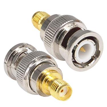 Imagem de Kaunosta Adaptador de conector coaxial SMA BNC fêmea SMA para conector coaxial macho BNC adaptador coaxial de baixa perda para antenas RF/rádio GMRS/nanoVNA/WiFi/dispositivos LAN sem fio/cabo