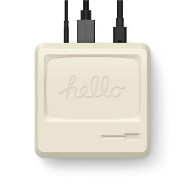 Imagem de elago Capa de silicone para Mac mini M4, design clássico de computador, à prova de choque, antiarranhões, objeto elegante para mesa (branco clássico)