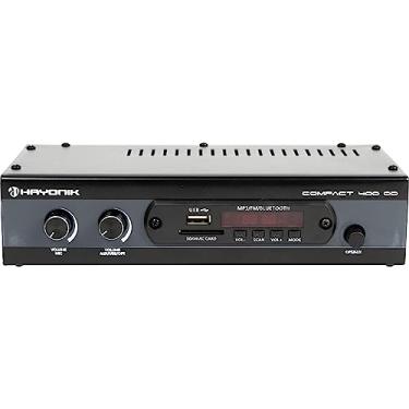 Imagem de HAYONIK, Amplificador 4 canais, Entrada Óptica, 40W RMS, Bluetooth, USB, Rádio FM, Entrada para Microfone, Equalizador - Compact 400 OD