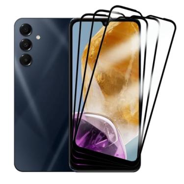 Imagem de Película de Vidro 3D Compatível Samsung Galaxy M15 6.5 Polegadas, Kit com 3 Unidades, Proteção Total da Tela