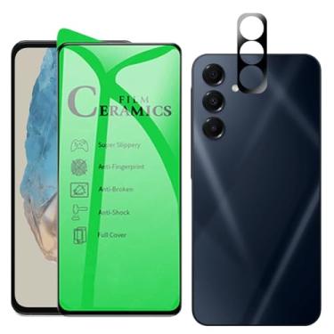 Imagem de Película de Cerâmica para Galaxy M35 com Proteção de Câmera, Vidro Temperado 9H, Transparente