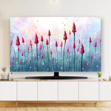 Imagem de Capa de TV com impressão interna 81.3 cm-203.2 cm protetor de tela de TV à prova de poeira macio montado em tela plana televisões LED LCD TV capa contra poeira capa de mesa para pendurar na parede