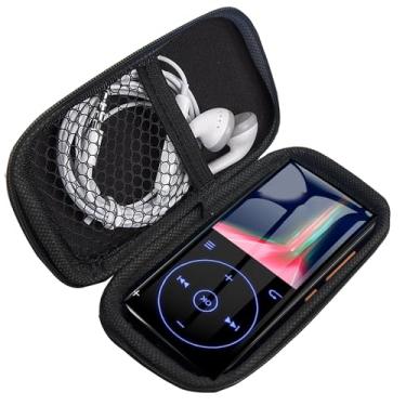 Imagem de Capa compatível com Gracioso MP3 Player, capa protetora Lamshaw durável, à prova de choque e leve, compatível com o leitor de MP3 Gracioso A9 de 6 cm (preto)