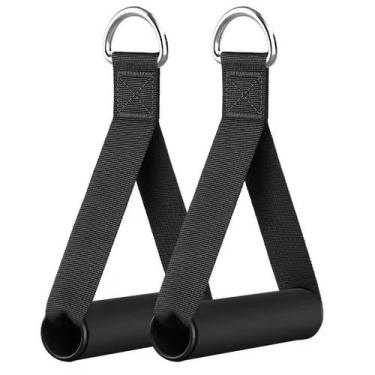 Imagem de Kit 2 Puxadores De Mão Manopla Cross Over Academia Exercício Funcional