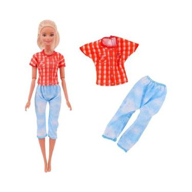 Imagem de Conjunto De Roupas De Boneca Barbie De 11,8 Polegadas, Camiseta, Jaque