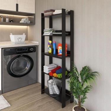 Imagem de Armário Multiuso Lavanderia Organizador - Movlar, Preto