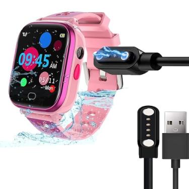 Imagem de Compatível com carregador de relógio inteligente infantil LULUDDM, cabo de carregamento USB magnético compatível com relógio inteligente infantil LULUDDM K21 de 1,44 polegadas (preto)