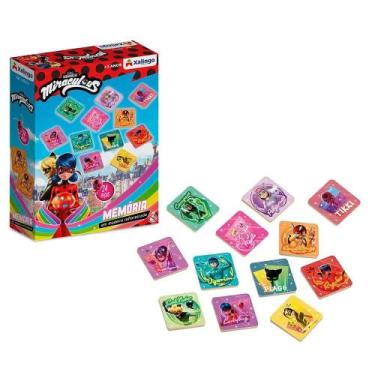 Imagem de Jogo Da Memória Miraculous Ladybug 24 Peças Xalingo